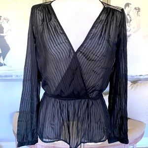 Express Semi Sheer Peplum